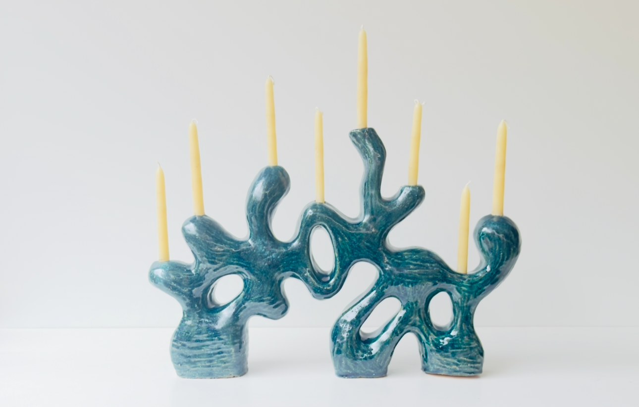 Blue Water Candelabra