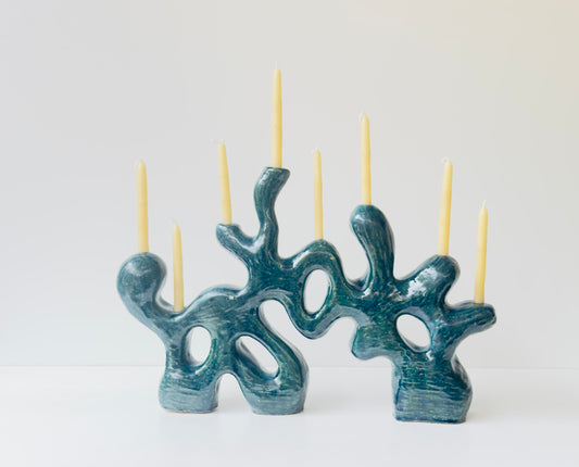 Blue Water Candelabra