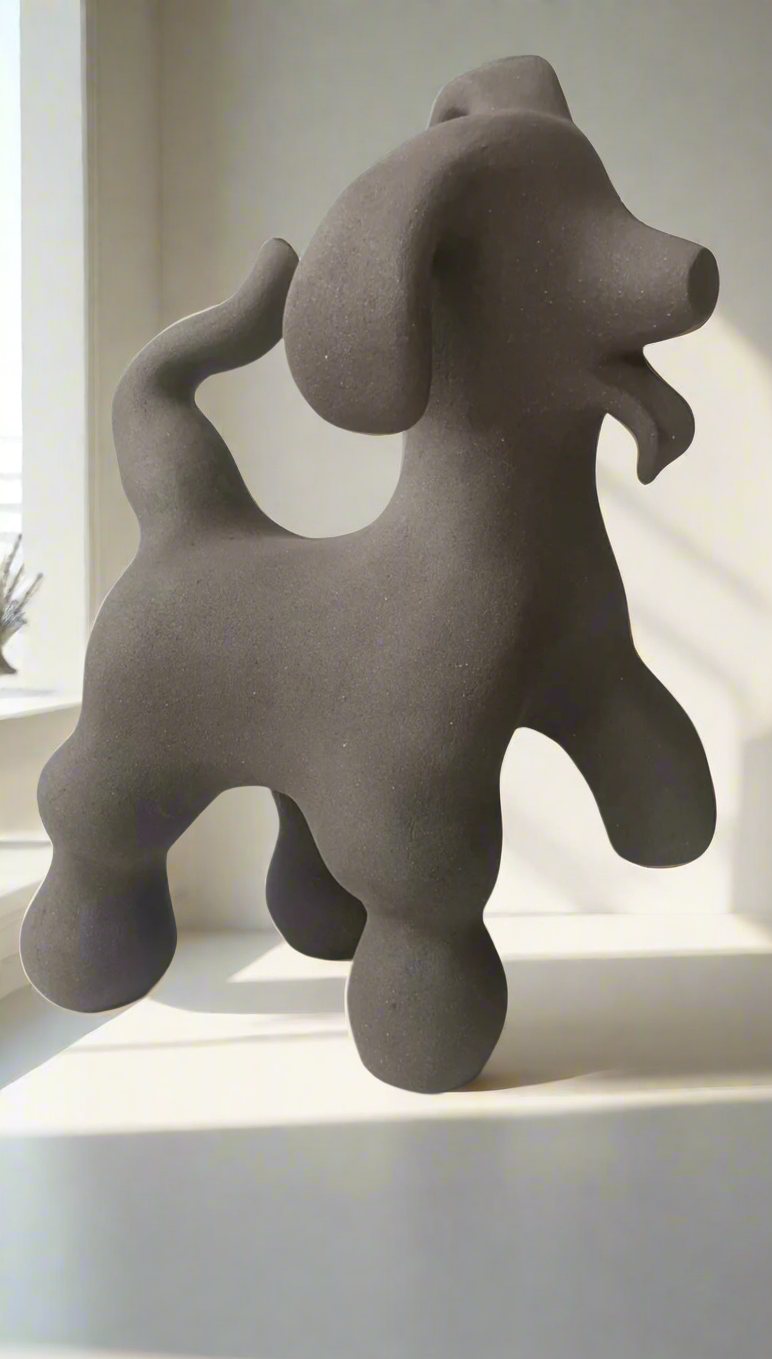 Black Dog Sculpture