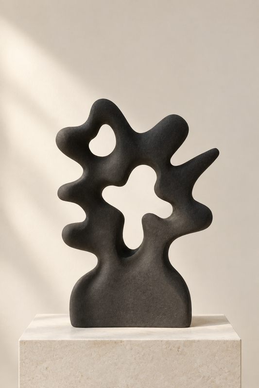 Blackbird on a limestone plinth with softer front lighting