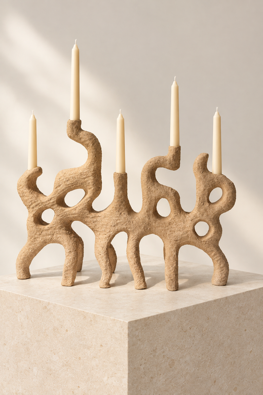 Circus Dance Candelabra with candles and sunlight